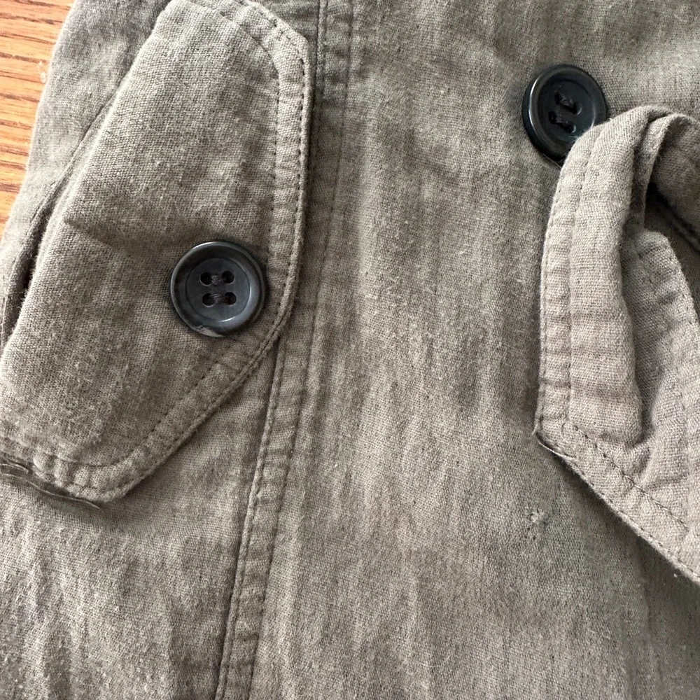Vintage Forever 21 Khaki Cargo Barn Jacket Crinkle Military Grunge Lagenlook